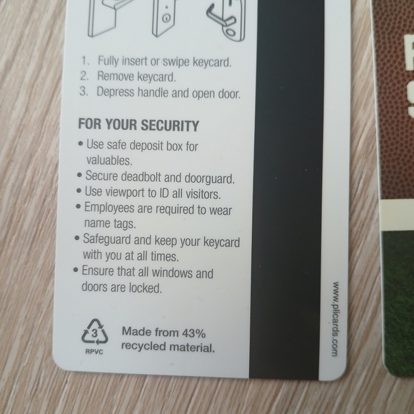 Courtyard by Marriott Hotel Key Card NFL Partnership Greatness on the Road Lot - Picture 5 of 9